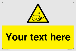 Custom warning run over by operator controlled machine